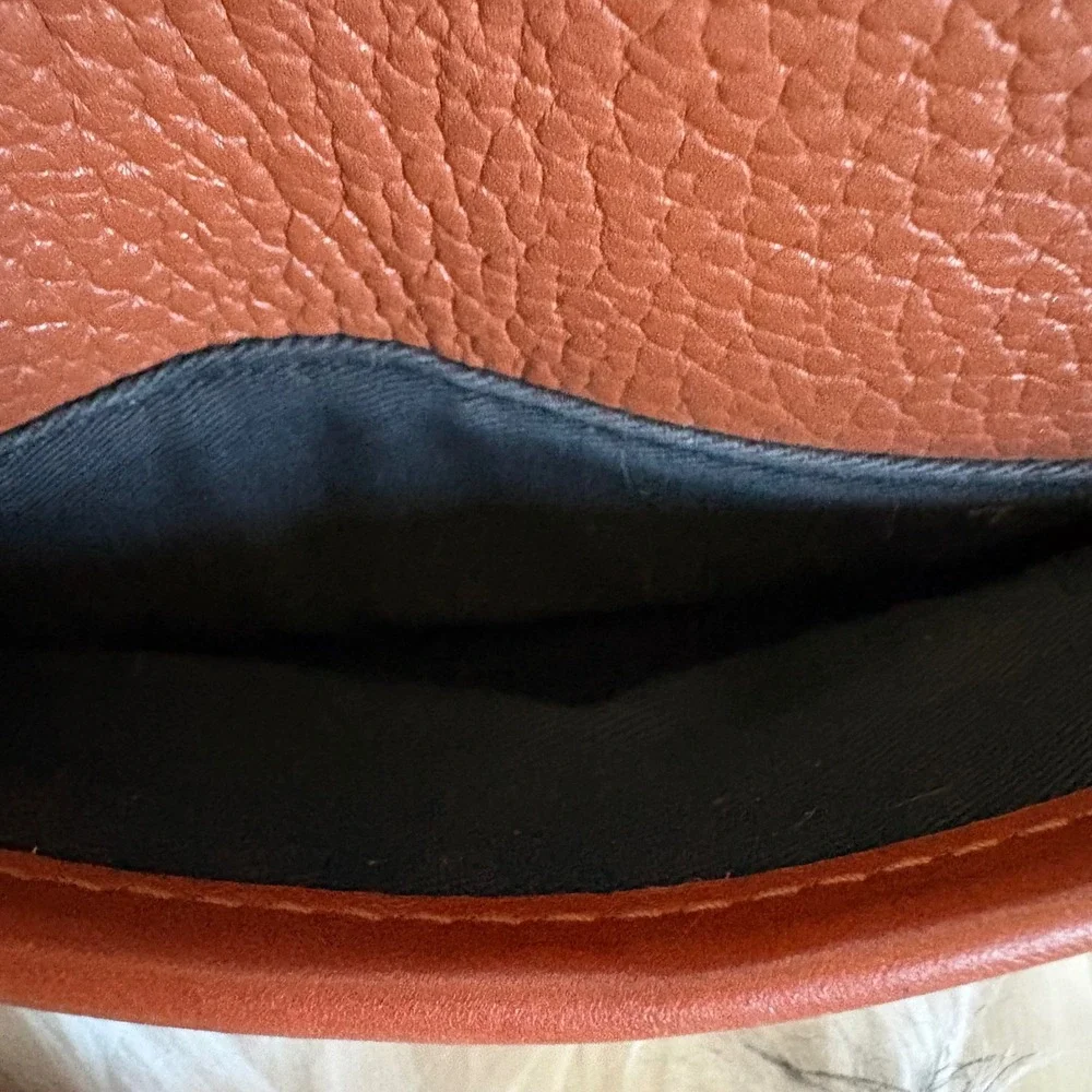 Liz Claiborne Vintage Brown Pebble Leather Crossbody Messenger Camera Bag